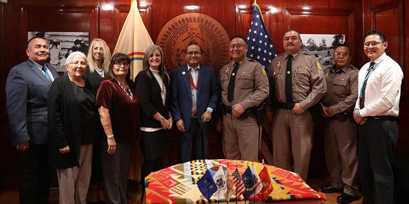 Keri Gonzalez with Navajo Nation Officials